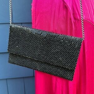 🖤🖤🖤Badgley Mischka glass beads dress purse handbag metal chain strap
